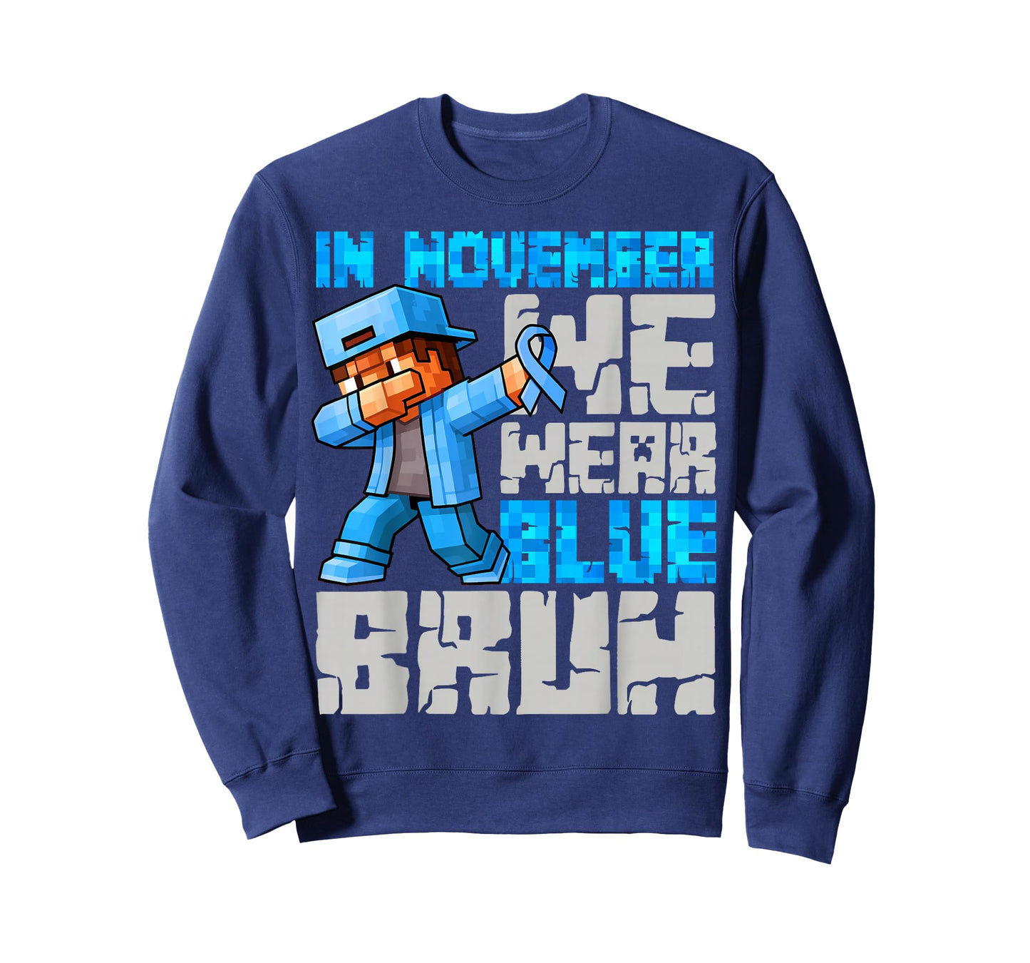 Bruh We Wear Blue Diabetes Awareness Game Pixel Boys Type 1 T-Shirt