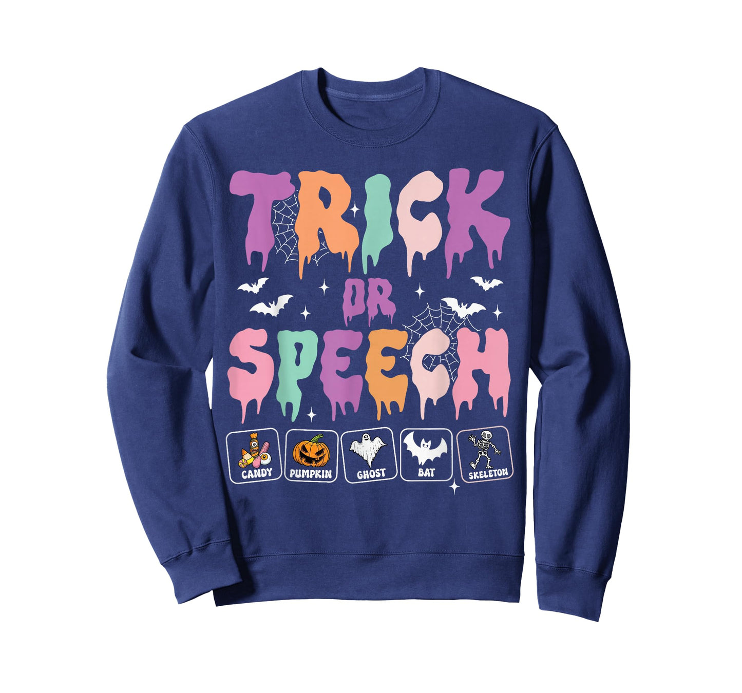 Trick or Speech Retro SLP Halloween Speech Therapy Halloween T-Shirt