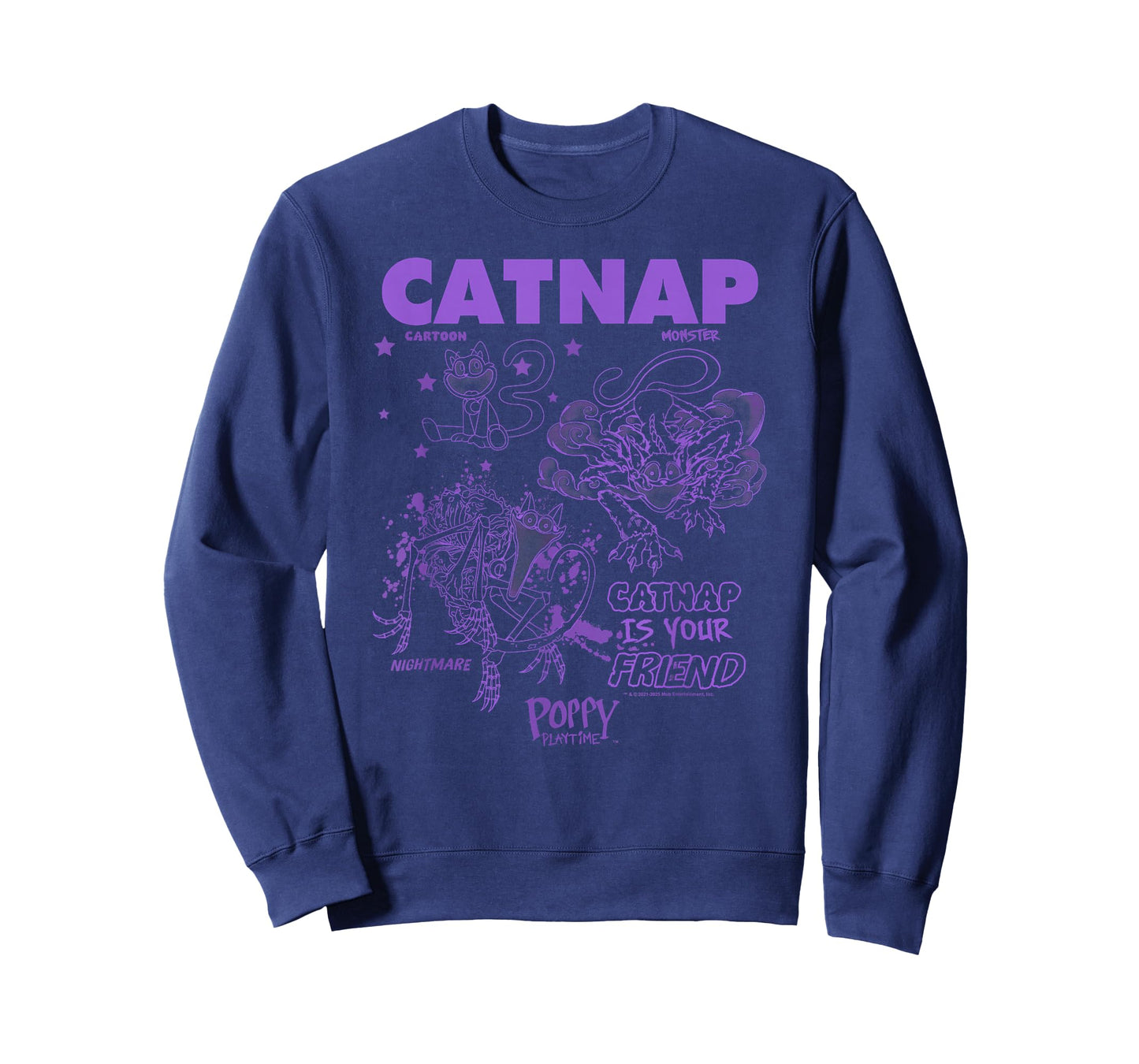 Poppy Playtime Catnap Is Your Friend Cartoon Monster Poster T-Shirt