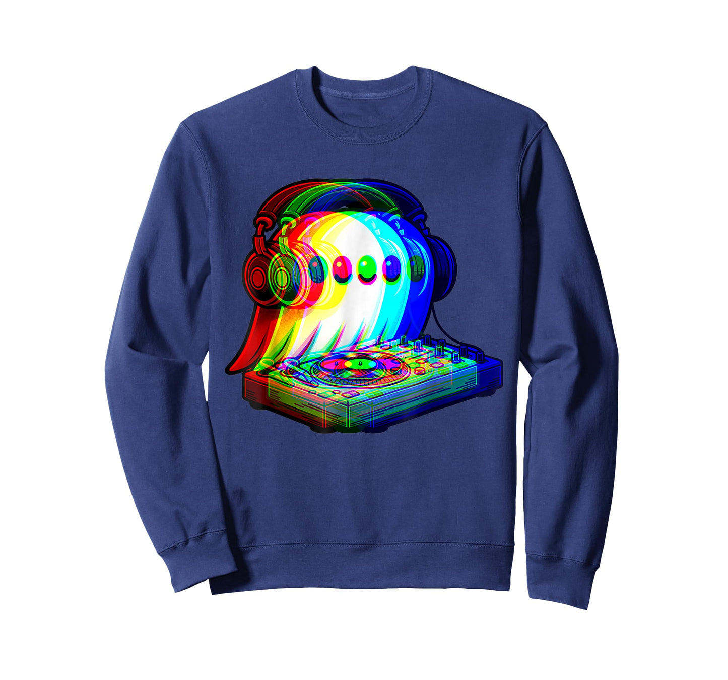 House Music ghost dj Optical Illusion EDM halloween Rave DJ T-Shirt