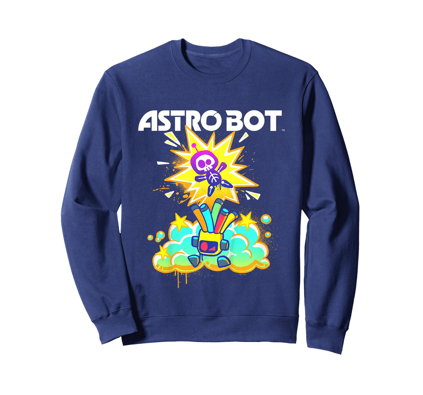 Kids Astro Bot Kids Colorful Airbrush PlayStation Video Game T-Shirt