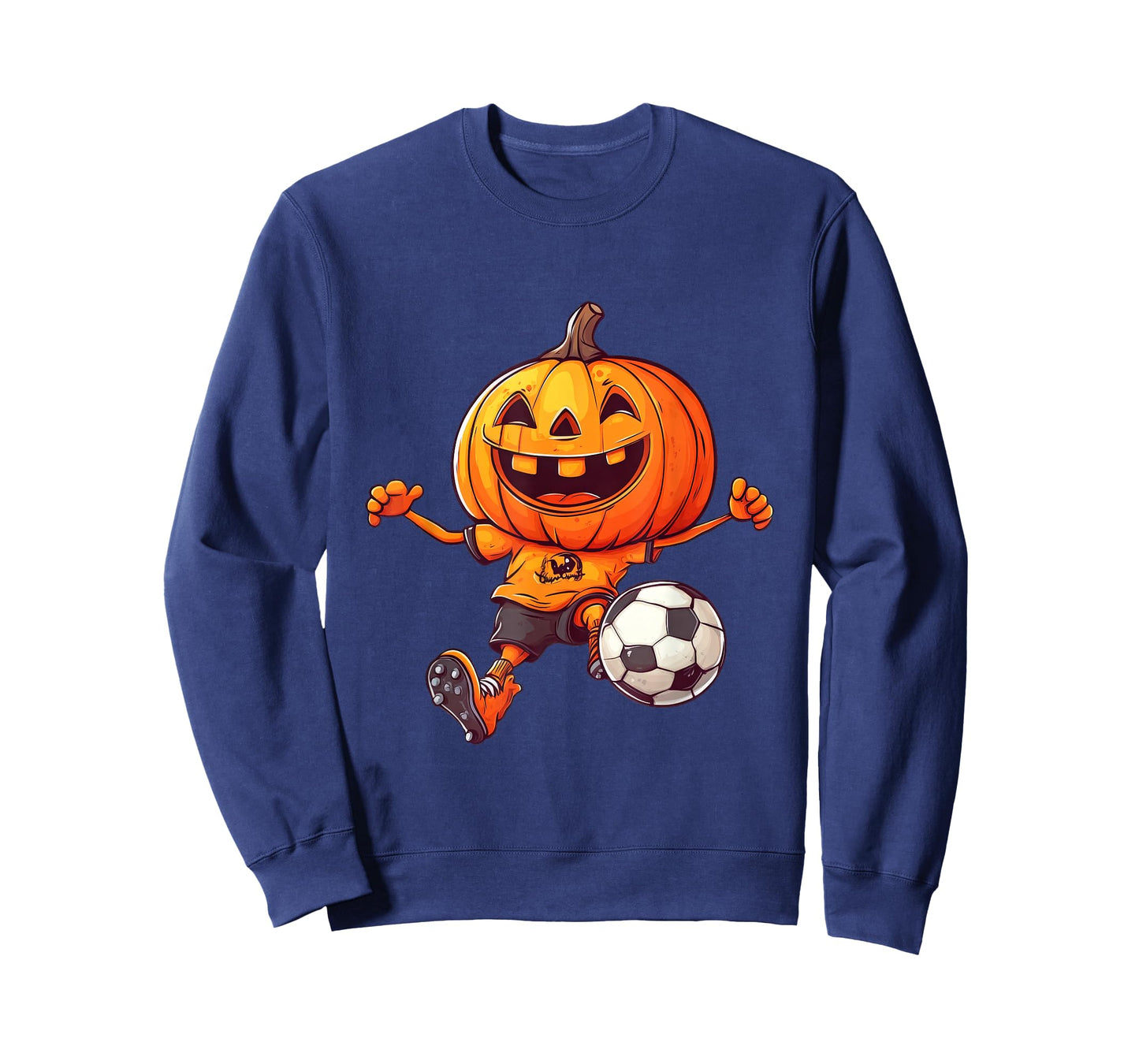 Halloween Pumpkin Skeleton Soccer Football Costume Boys Kids T-Shirt