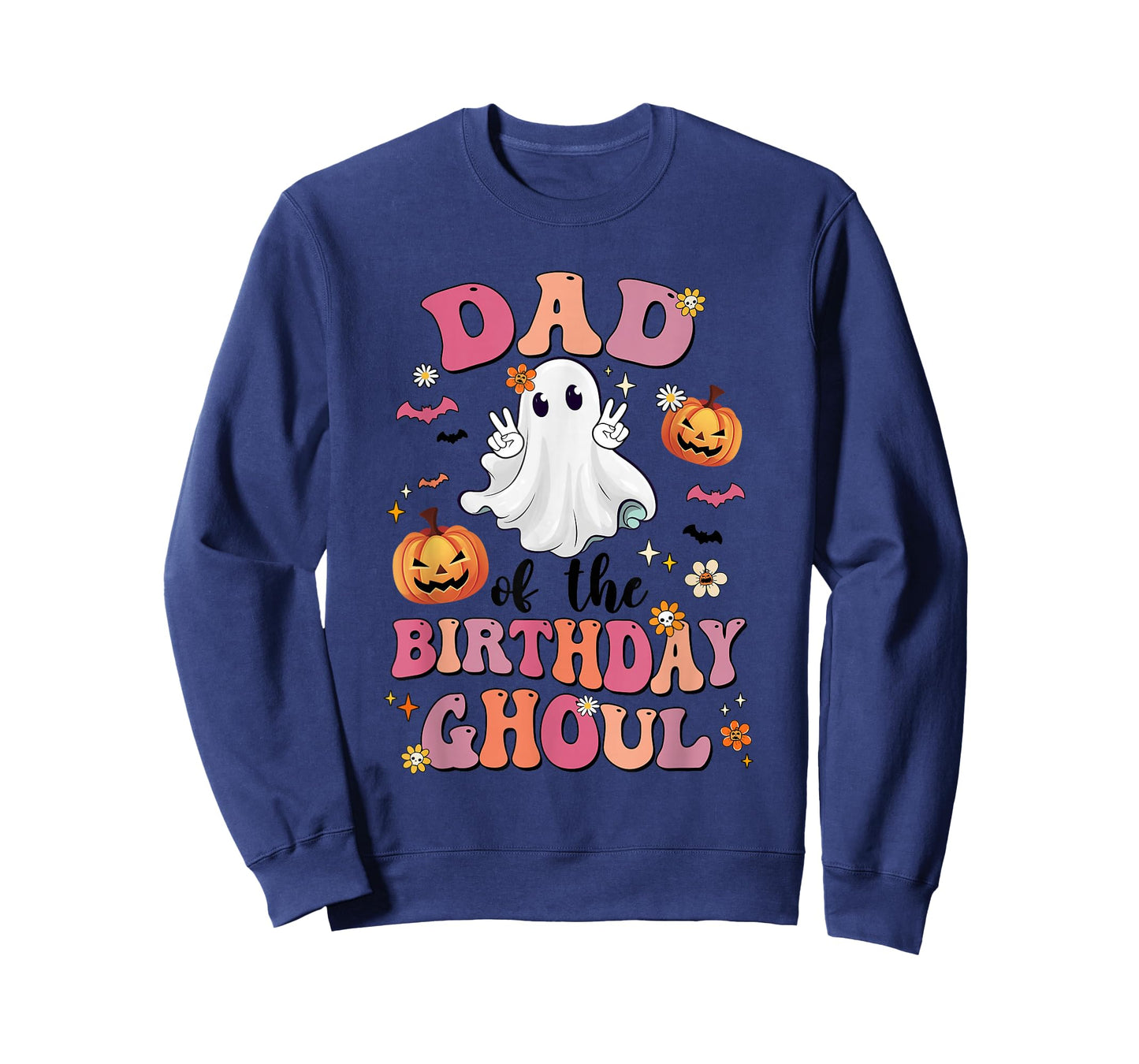 Dad Of The Birthday Ghoul Halloween Bday Boys Girls Ghost T-Shirt