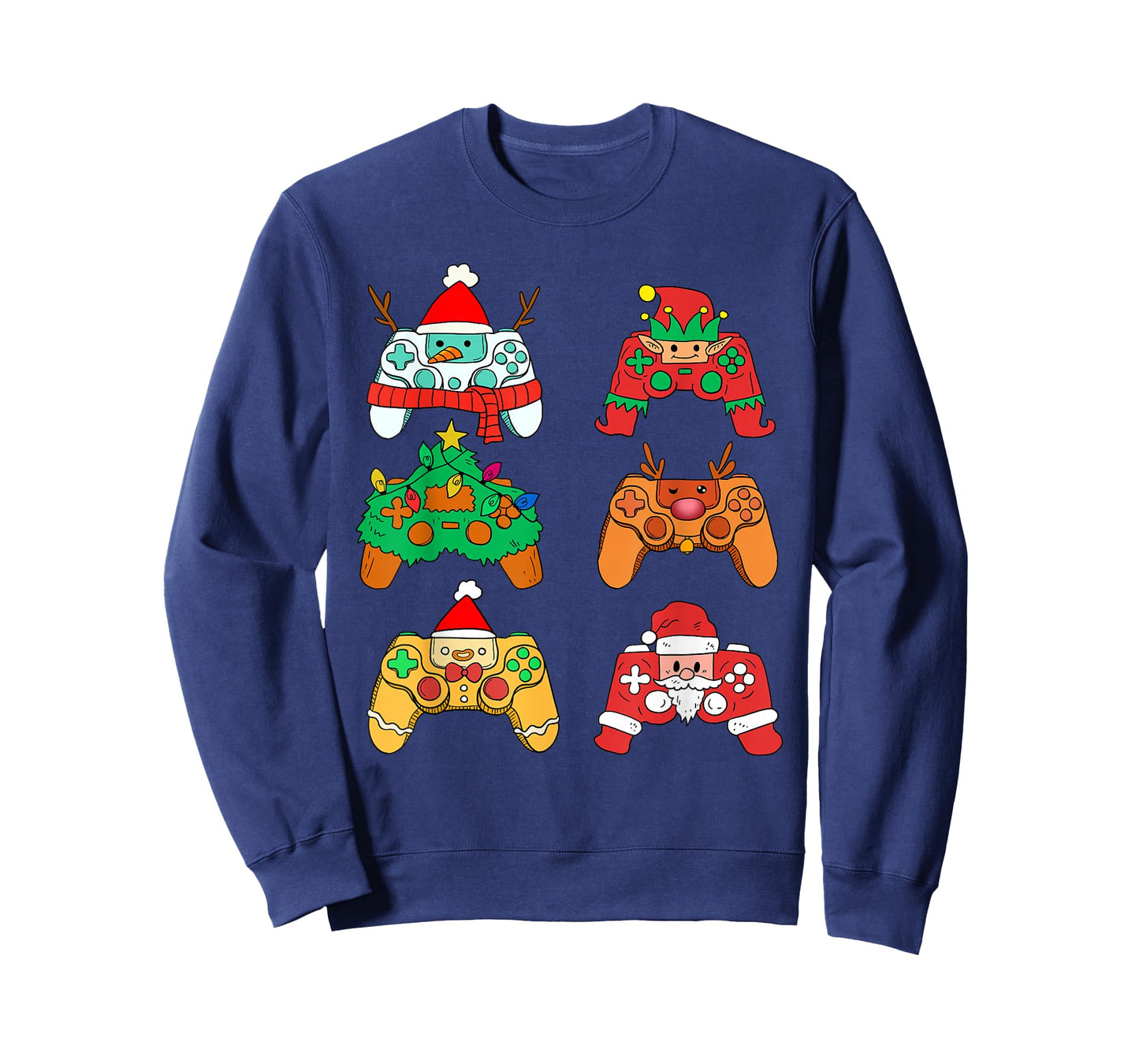 Christmas Santa Elf Gaming Controllers Gamer Xmas Boys Kids T-Shirt