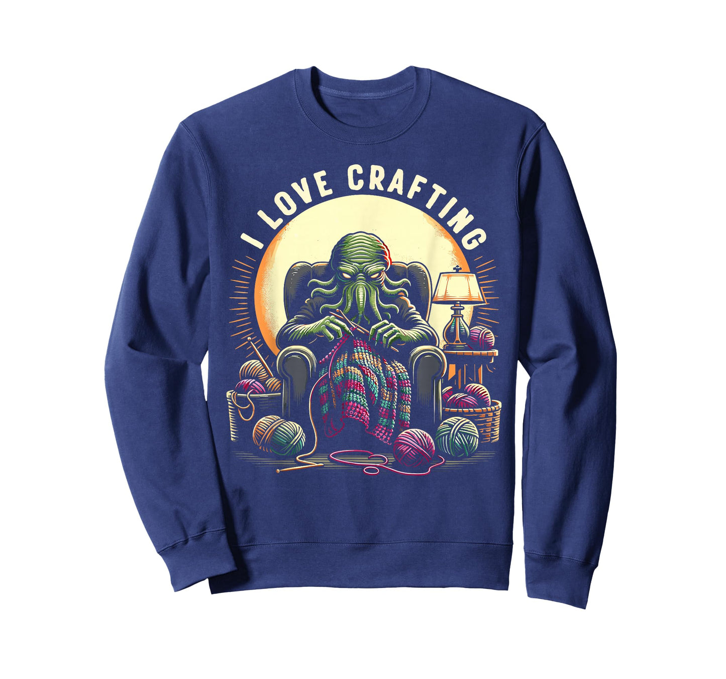 Crochet Cthulhu I Love Crafting, Funny Cosmic Horror T-Shirt