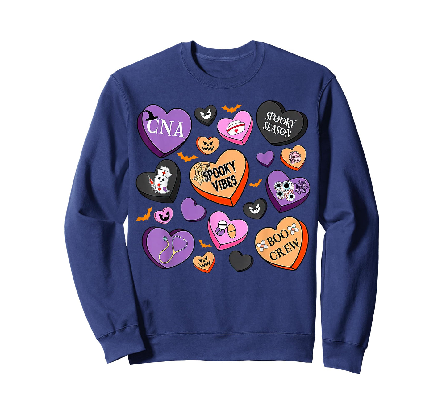 Halloween CNA Nurse Hearts Candy Certified Nursing Assistant T-Shirt