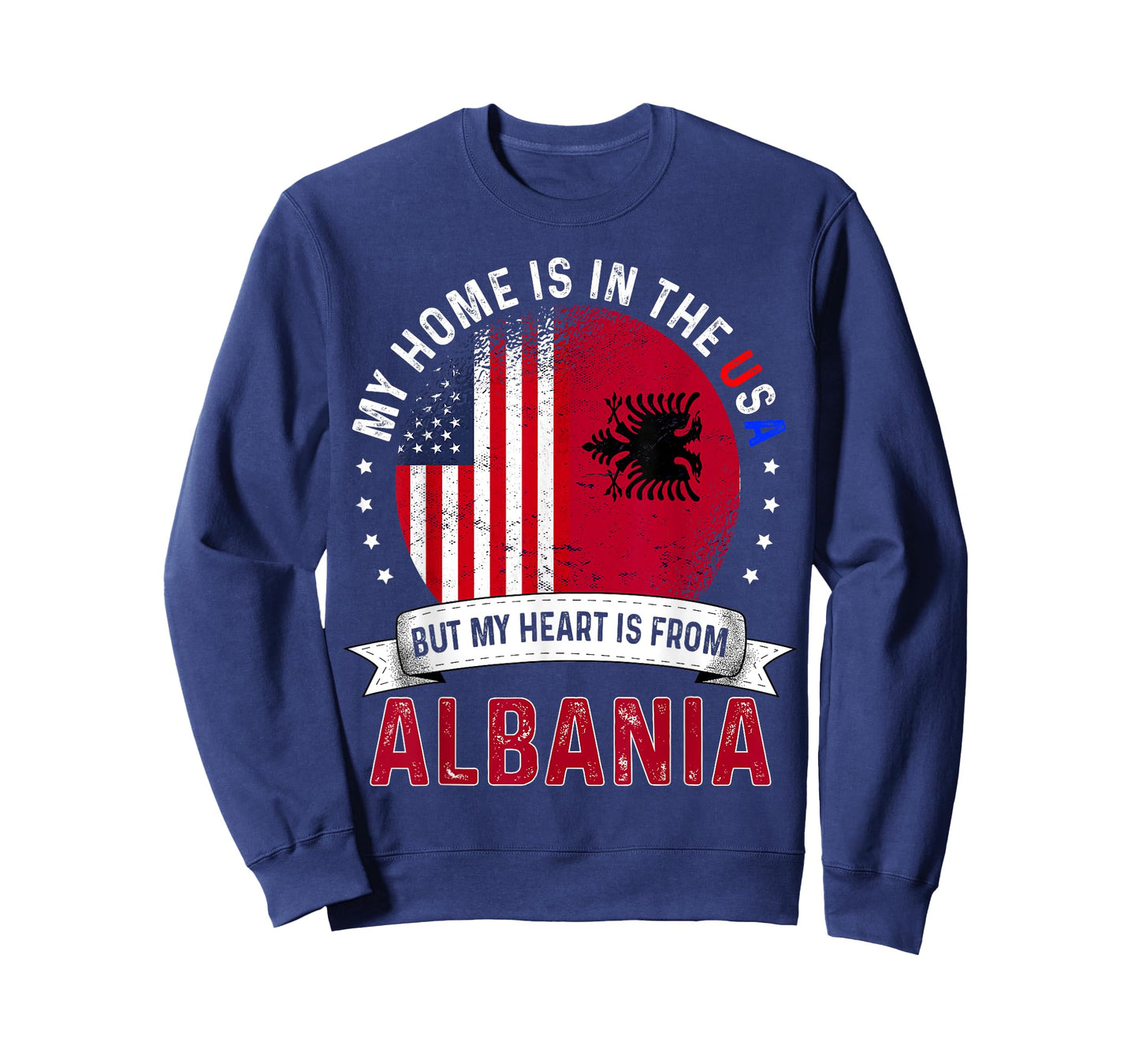 Albanian American Patriot Heart is from Albania Flag T-Shirt