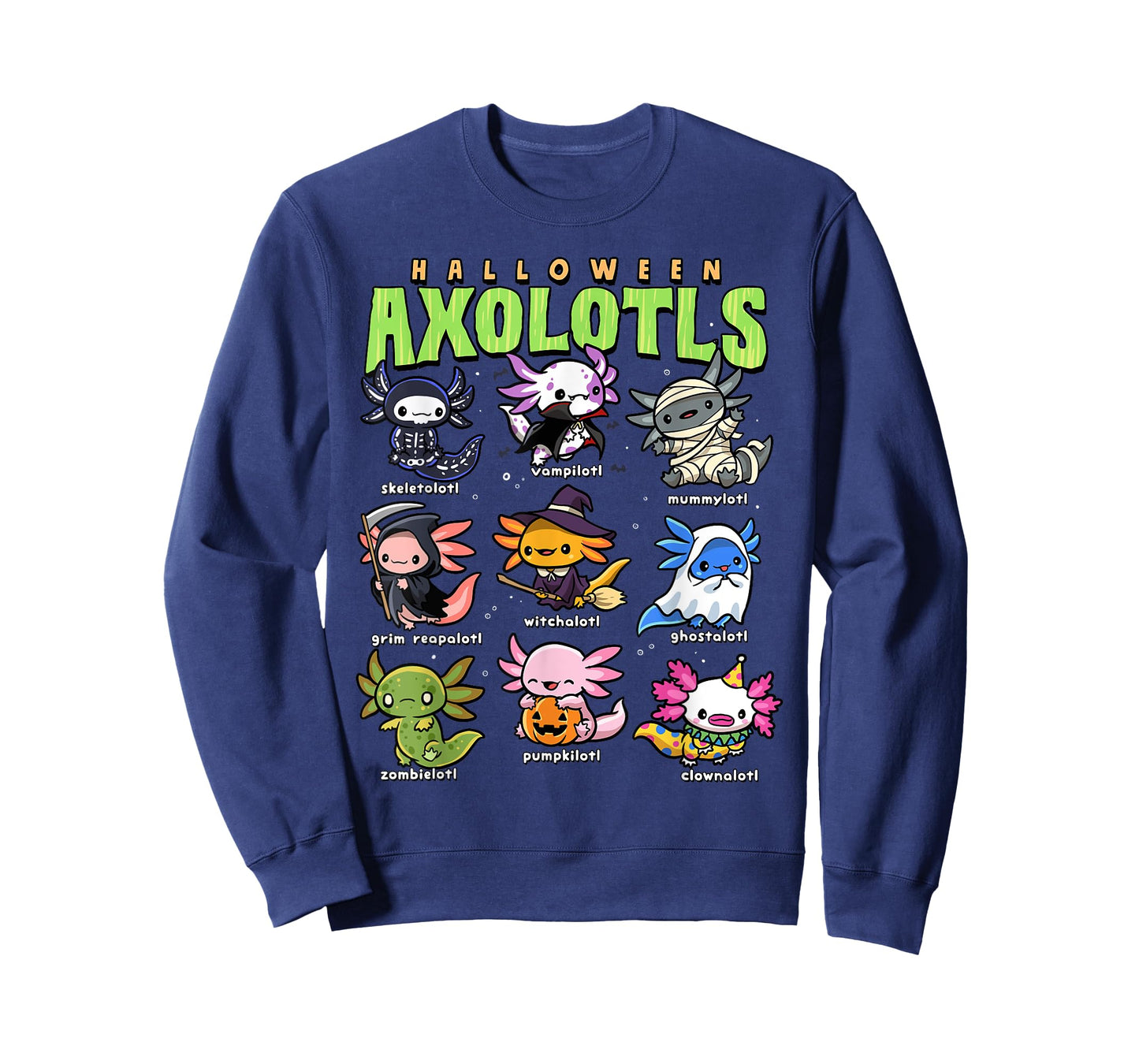 Axolotl Halloween Shirt Creepy Axolotls Trick or Treat Alotl T-Shirt