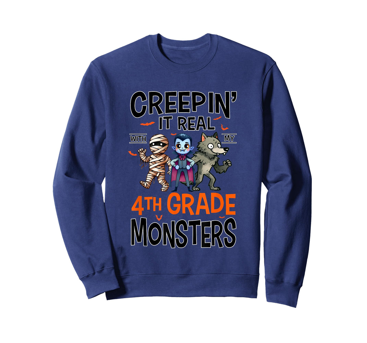 Halloween Teacher Creepin It Real With My 4th Grade Monsters T-Shirt