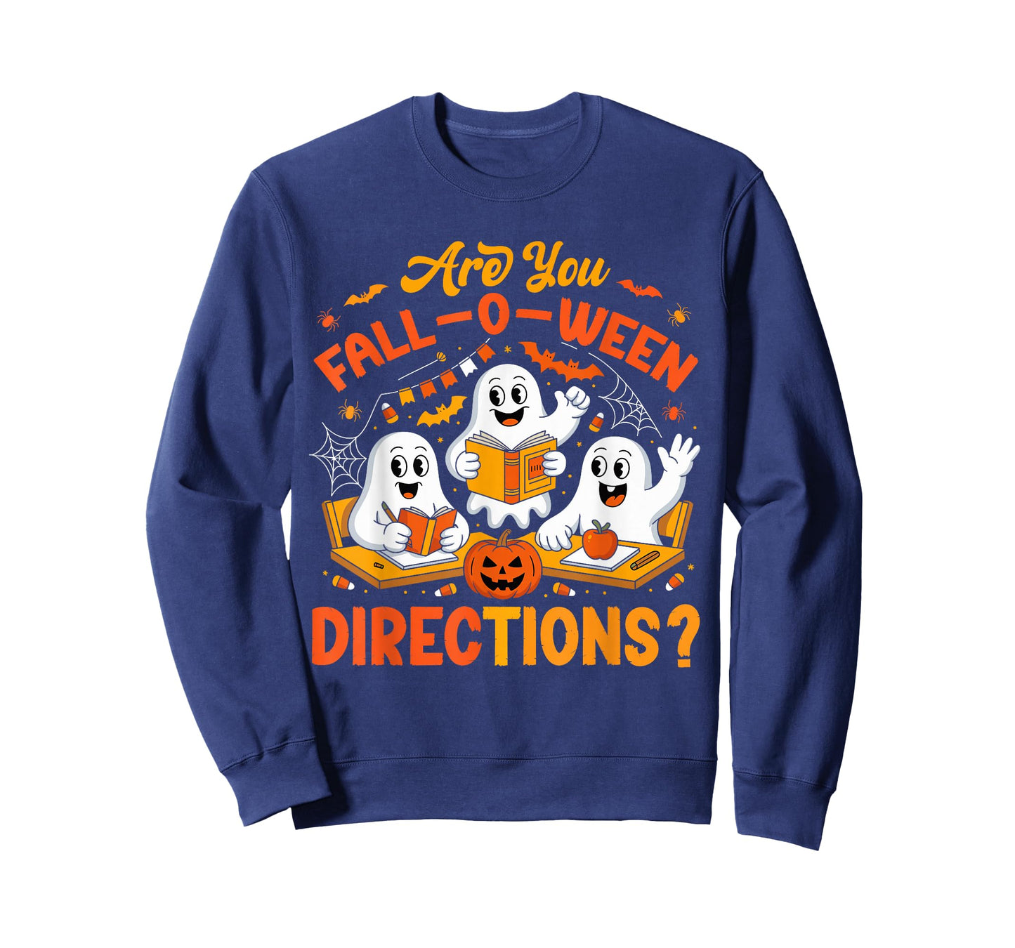 are You Fall o ween Directions Teacher Halloween Ghost T-Shirt