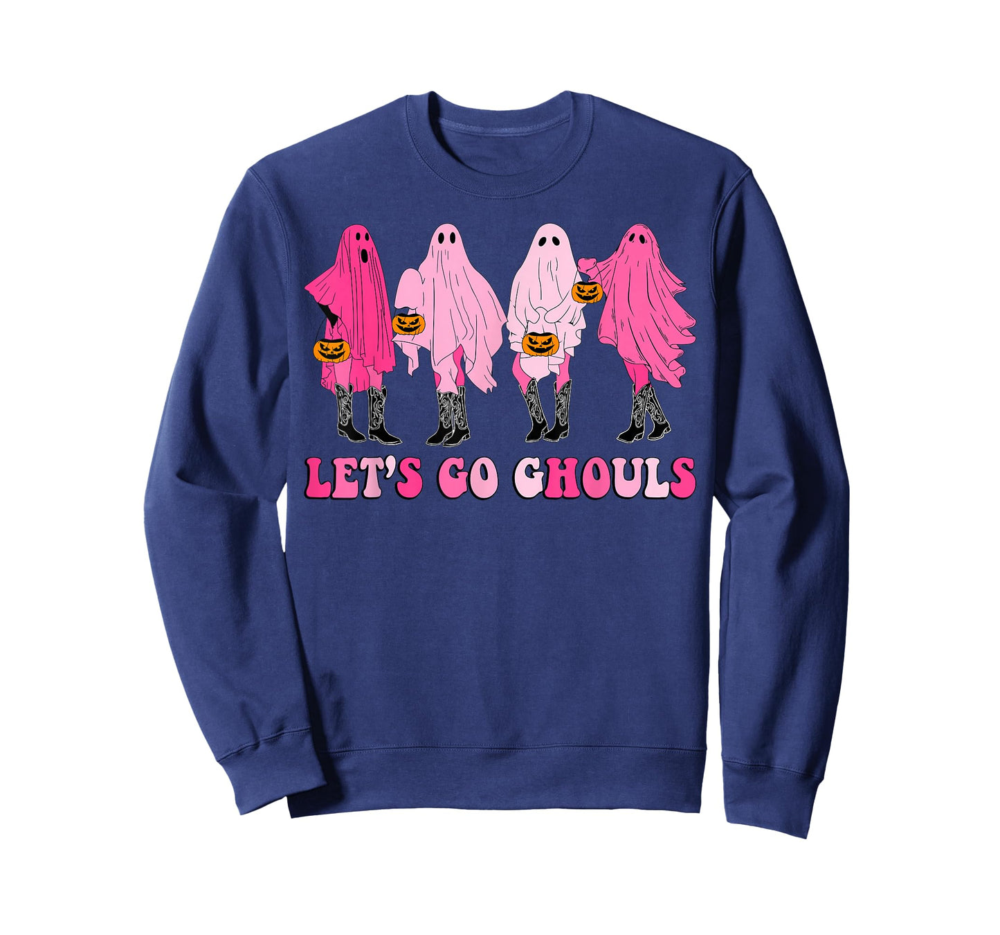 Let’s Go Ghouls Groovy Trick Or Treat Ghosts Halloween T-Shirt
