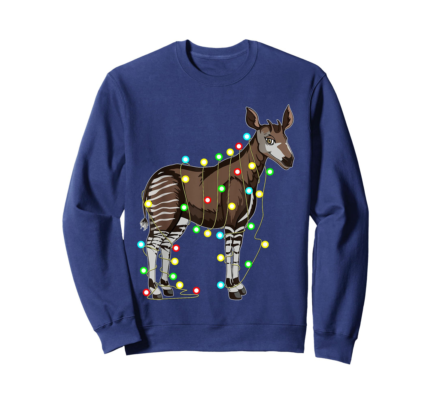 Funny Christmas Okapi Lover T-Shirt by Funny Christmas Okapi Gifts Tizy Apparel - Unisex-Adults and Kids - Black - Short Sleeve - Size Small