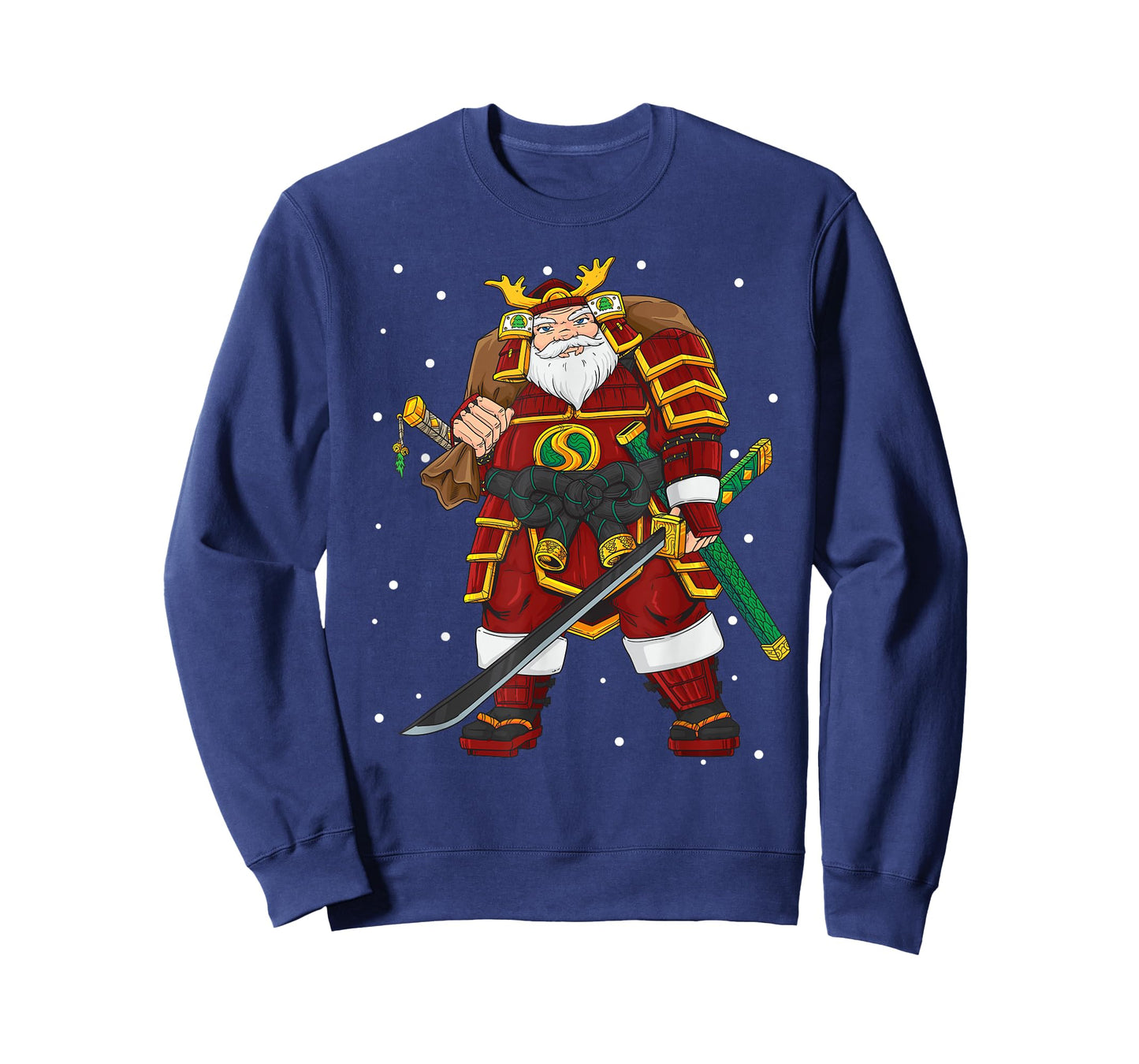 Funny Japanese Samurai Santa Claus Christmas T-Shirt