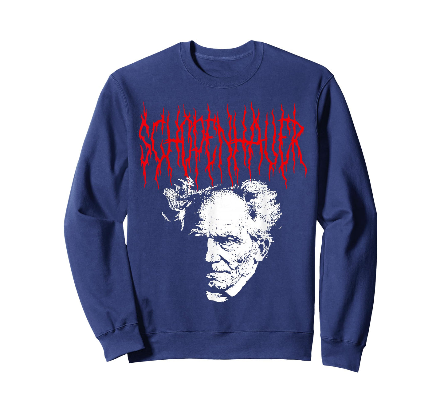 Arthur Schopenhauer Death-Metal Style Philosophy Design T-Shirt