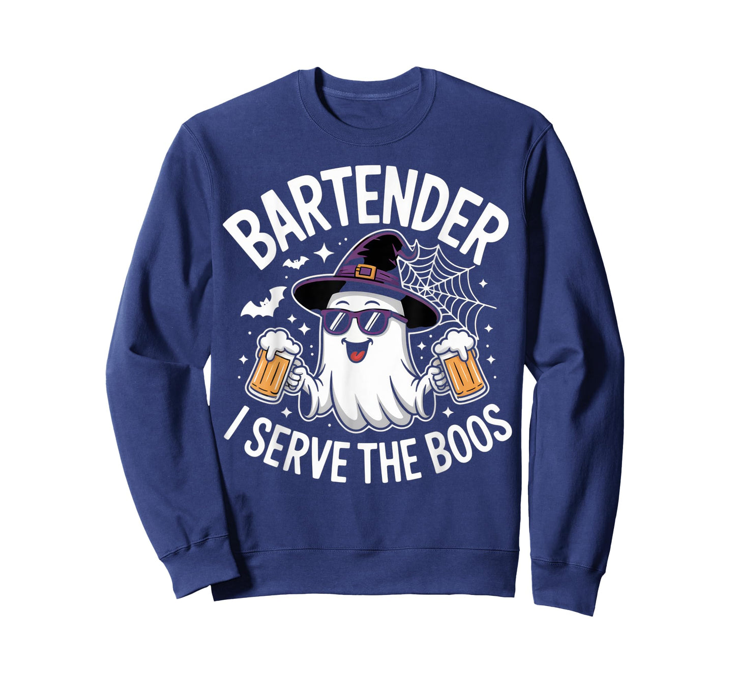 Bartender I Serve The Boos Funny Halloween Ghost Look T-Shirt