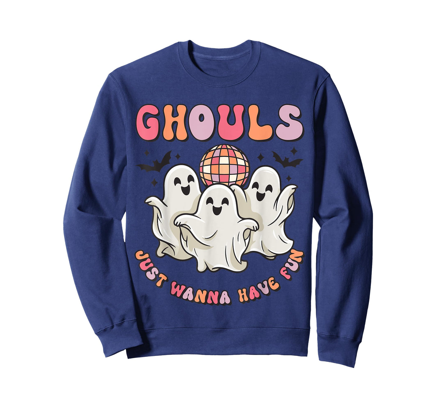 Groovy Halloween Ghouls Just Wanna Have Fun Dancing Ghost T-Shirt