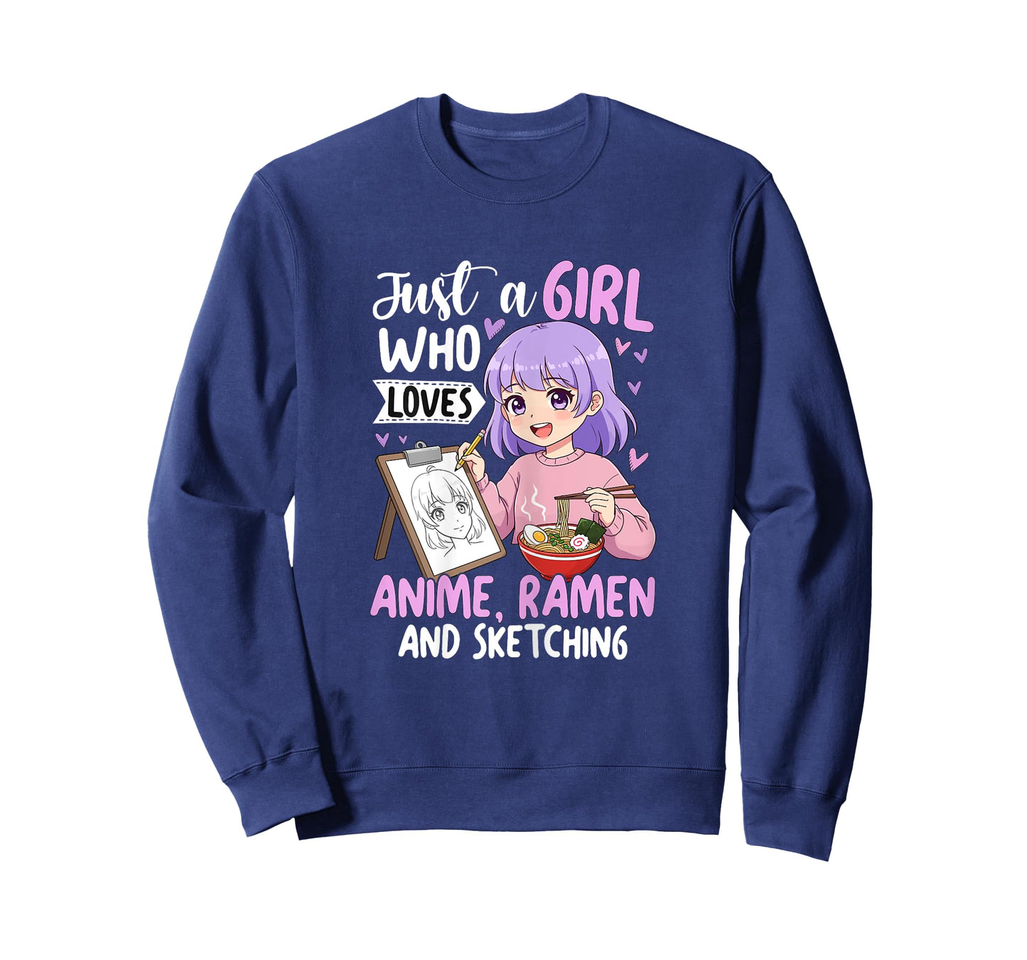 Just a Girl Who Loves Anime Ramen and Sketching T-Shirt