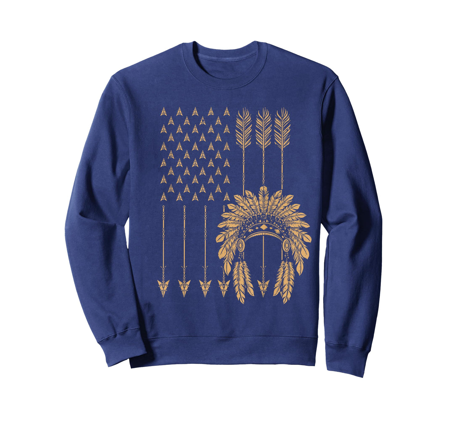 Funny Native American Flag Gift Cool USA Tribe Patriotic Women Girls Kids Men T-Shirt