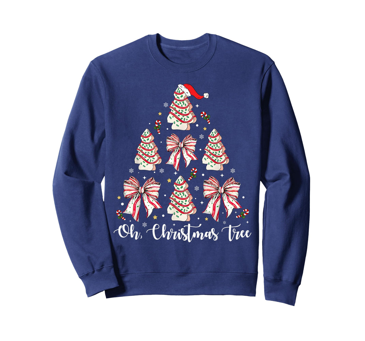 Oh Christmas Tree Cakes Debbie Becky Jen Cake Lovers Xmas T-Shirt