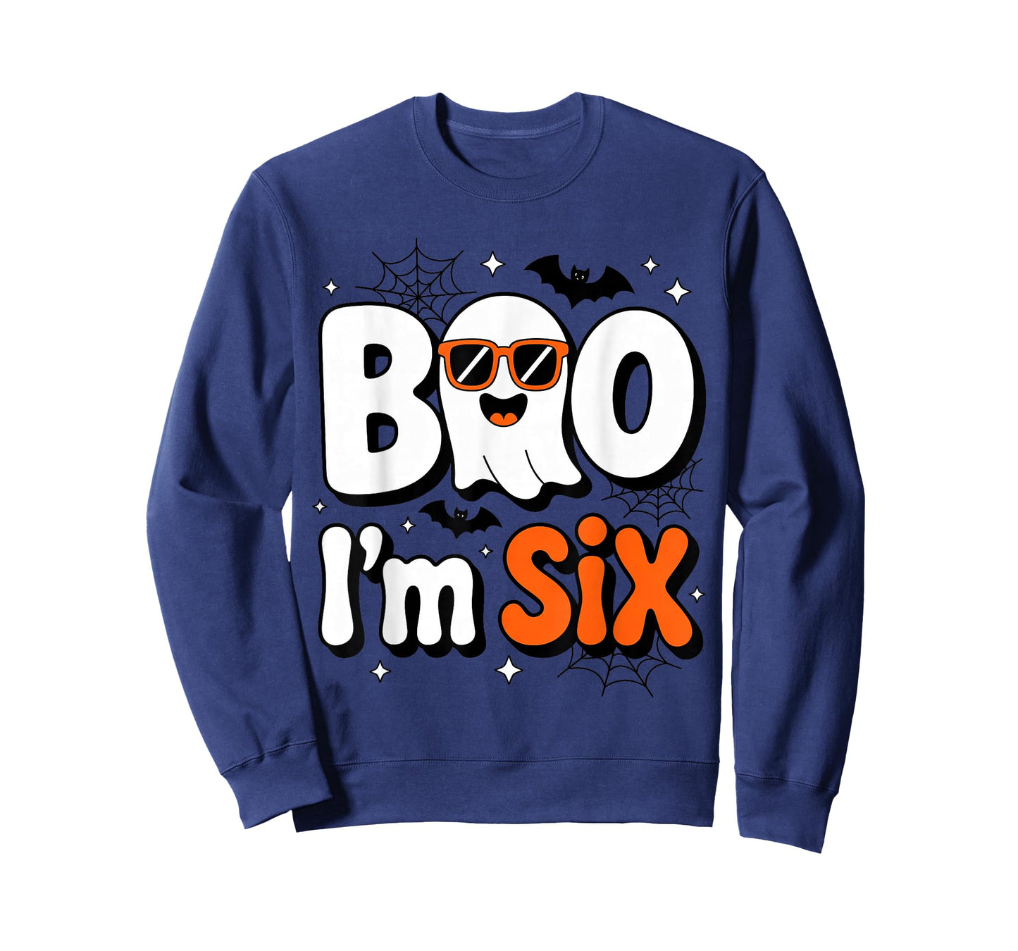 Boo I'm Six Funny Ghost Halloween 6th Birthday Toddler Kids T-Shirt