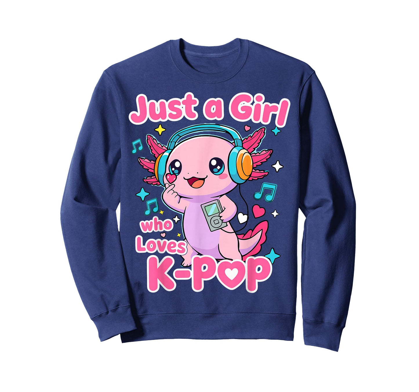 Just A Girl Who Loves K-Pop Cute Axolotl T-Shirt