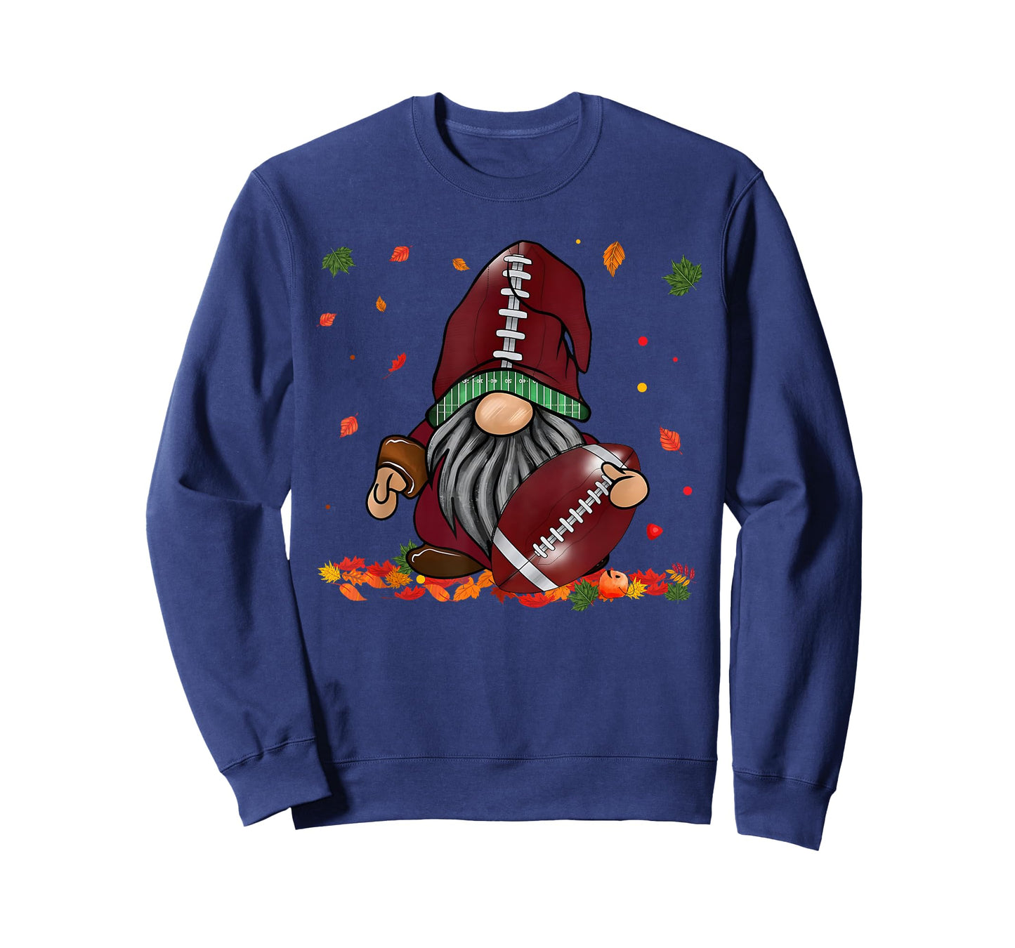 Gnome Football Season Thanksgiving Fall Leaves Autumn T-Shirt