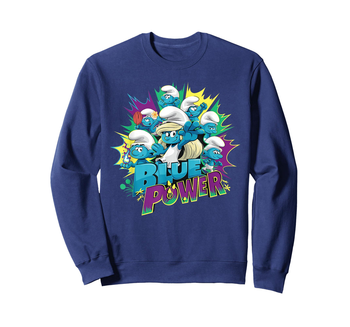 The Smurfs Movie Blue Power With Smurfette And No Name T-Shirt