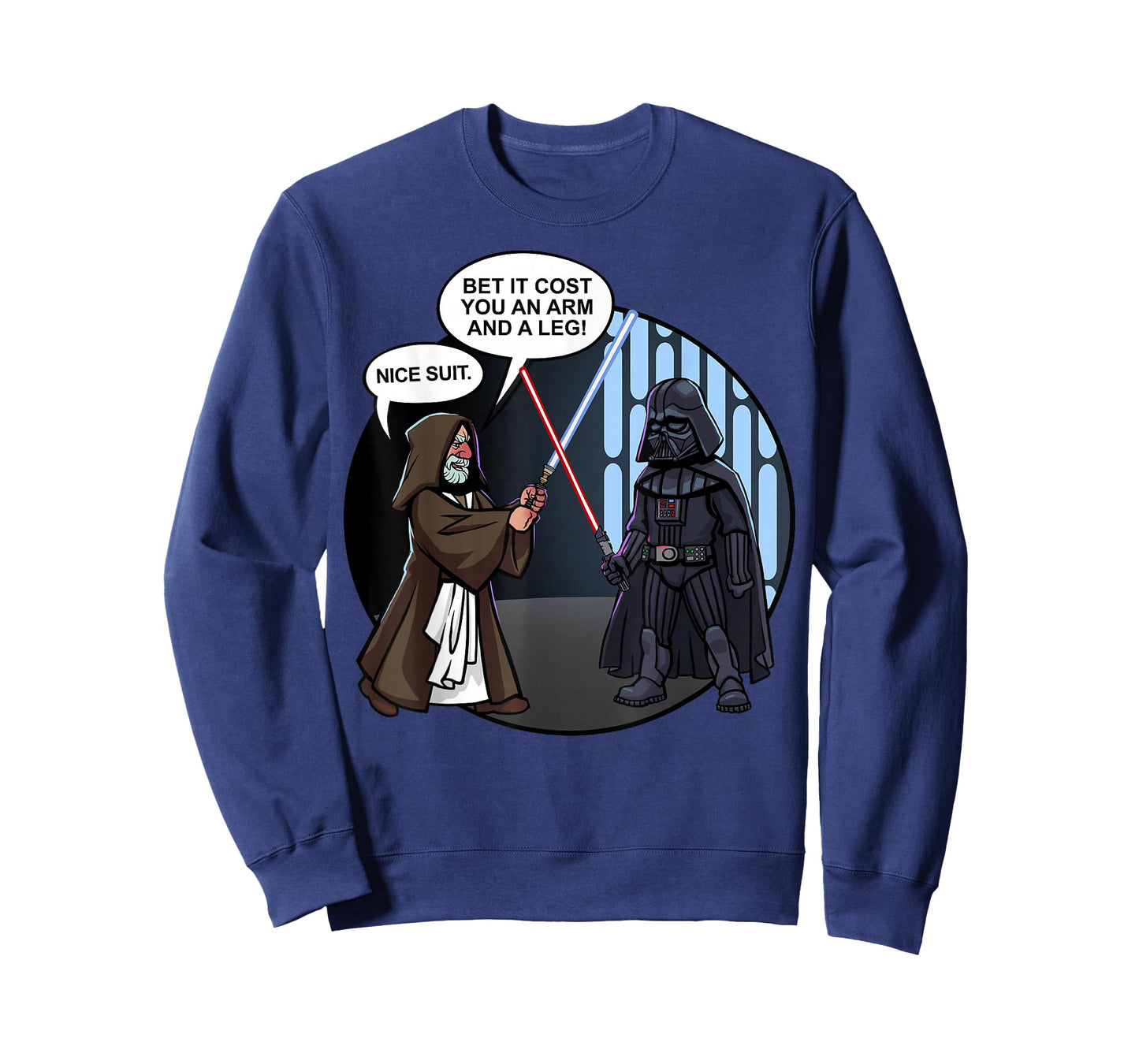 Star Wars Vader And Obi-Wan Nice Suit Text T-Shirt