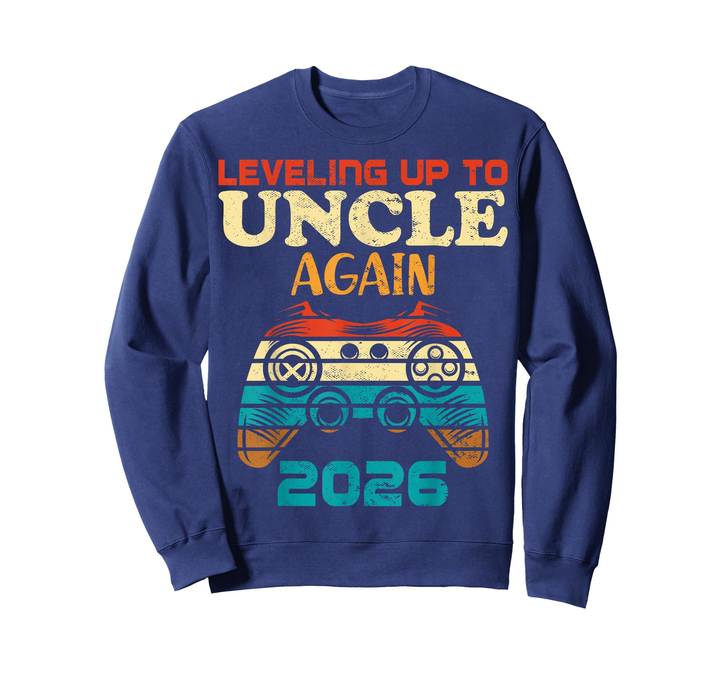 Retro Leveling Up To Uncle Again 2026 Pregnancy Announcement T-Shirt