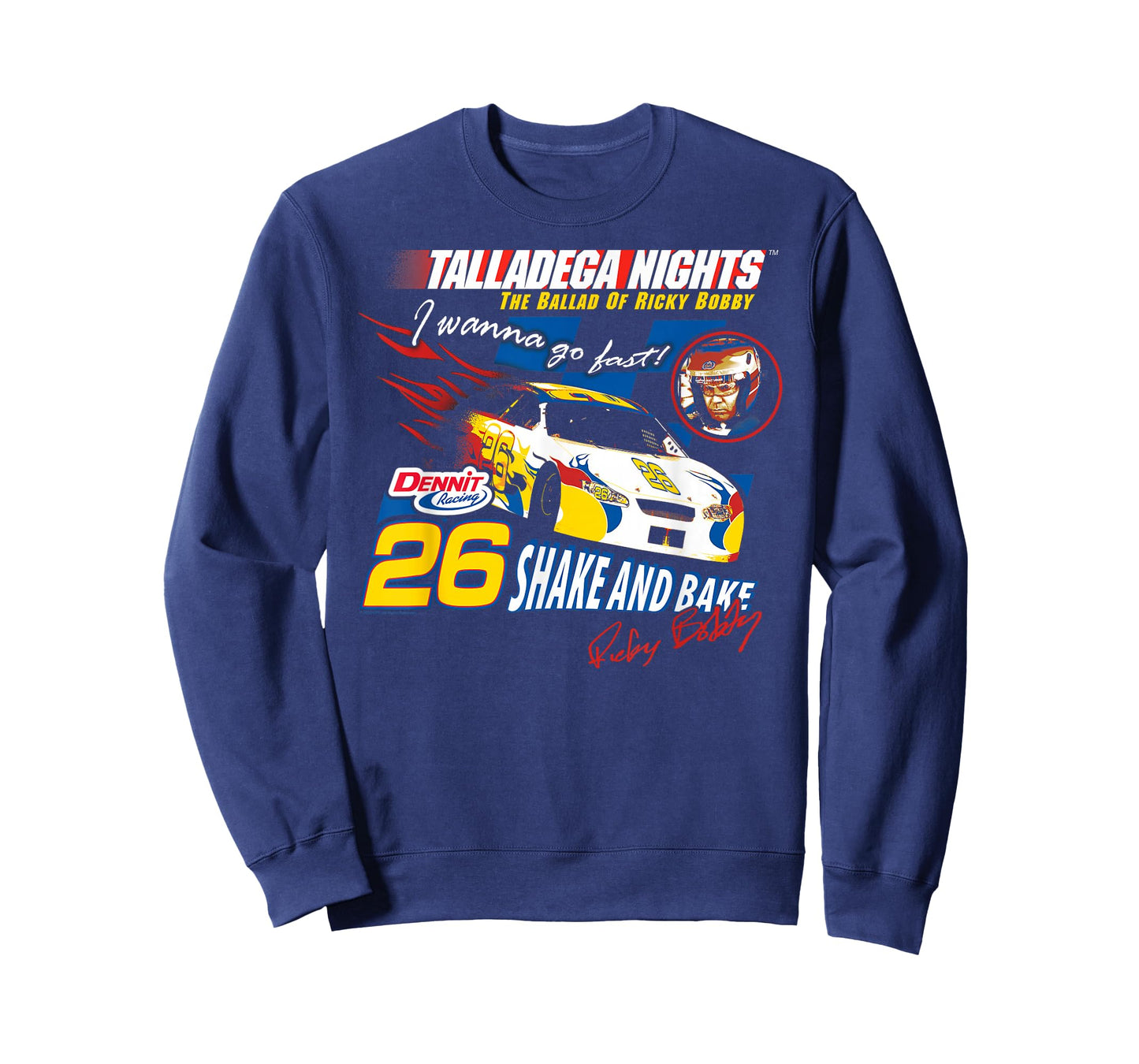 Talladega Nights Dennit 26 I Wanna Go Fast Racing Movie T-Shirt