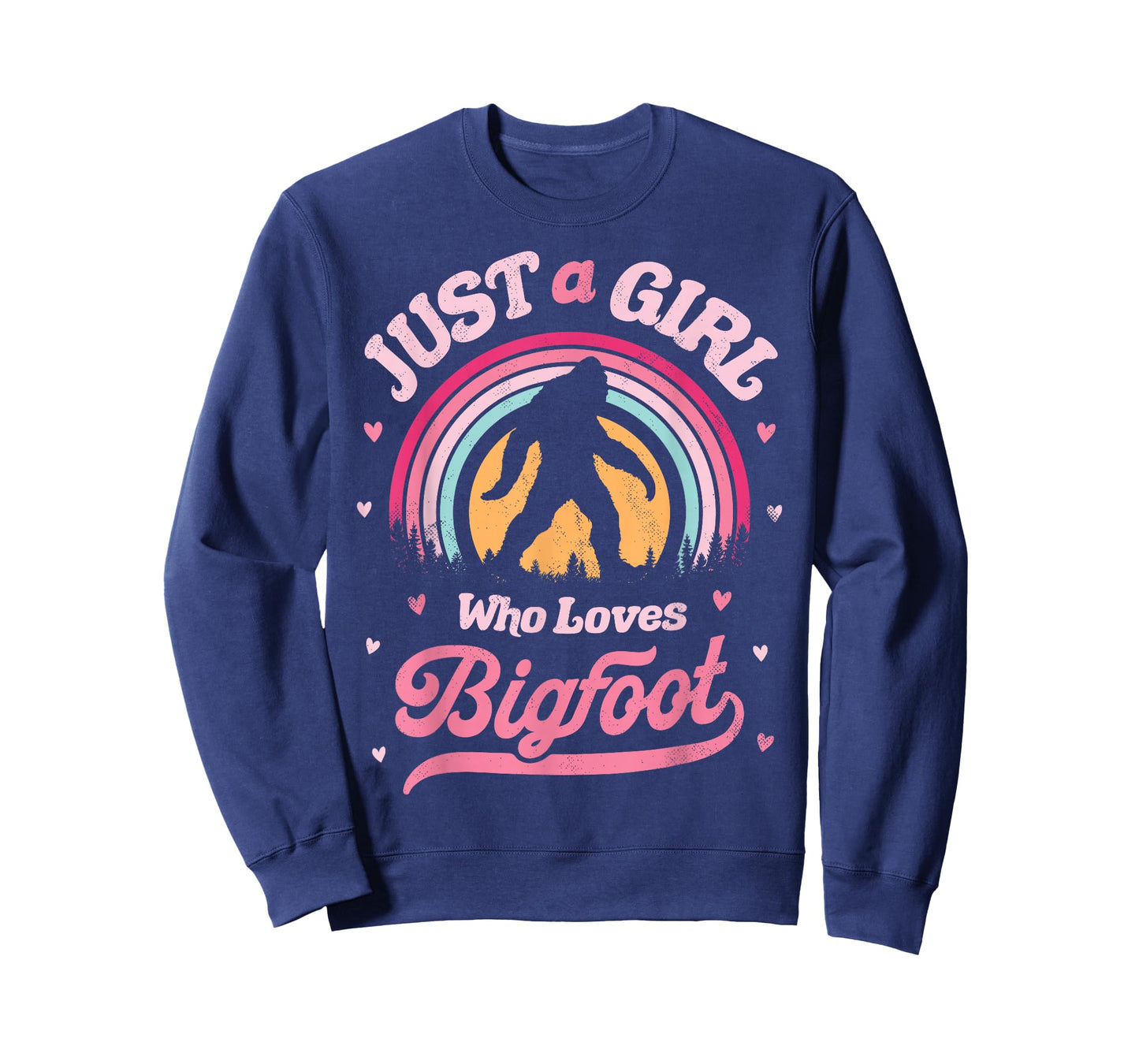 Bigfoot Just A Girl Who Loves Sasquatch Funny Retro Vintage T-Shirt