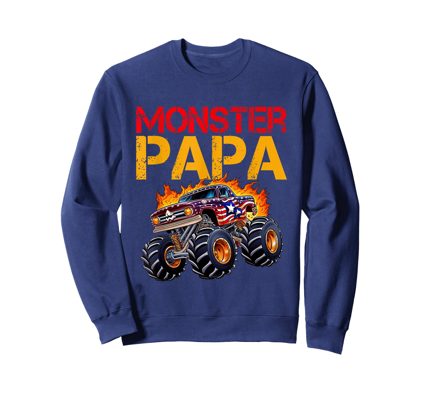 Monster Truck Papa Father's Day Dad Men T-Shirt