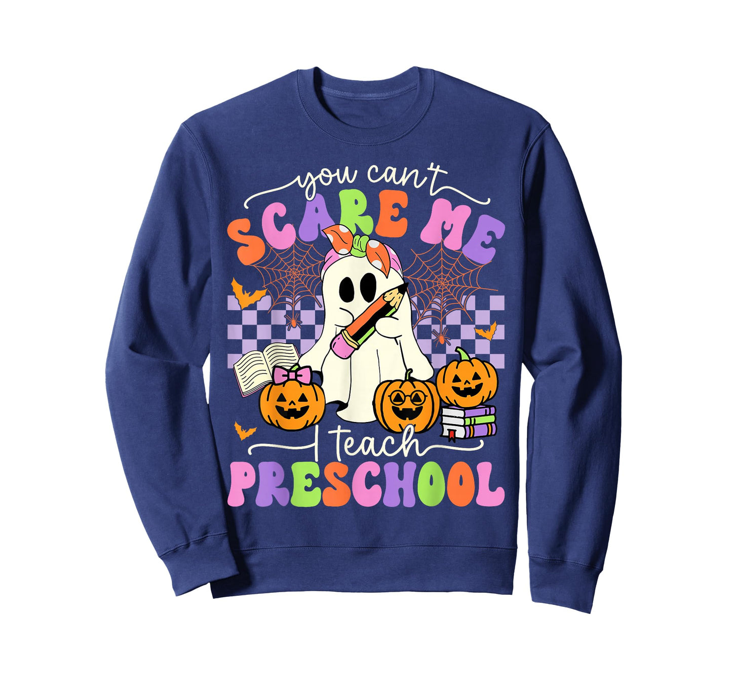 Halloween Teacher You Can't Scare Me I Teach Preschool T-Shirt