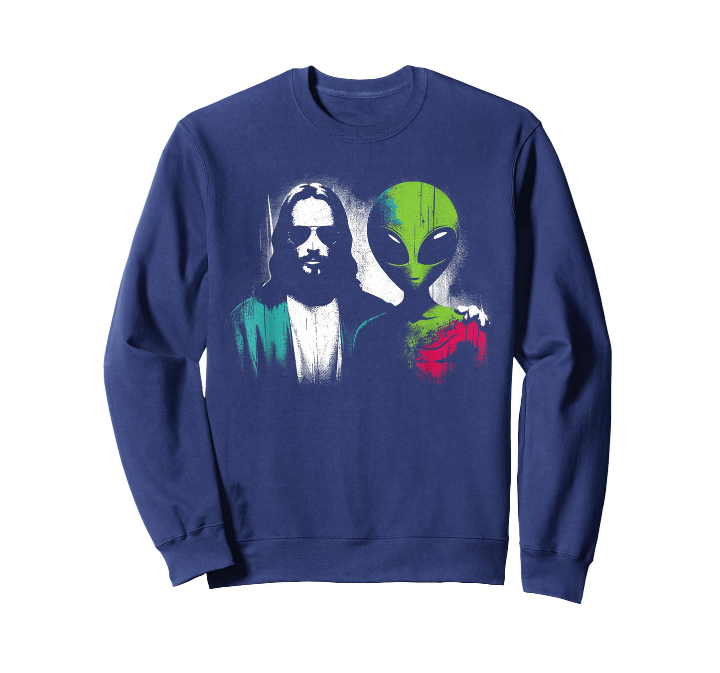 Jesus Alien Friends - Funny Christian Religious Alien UFO T-Shirt