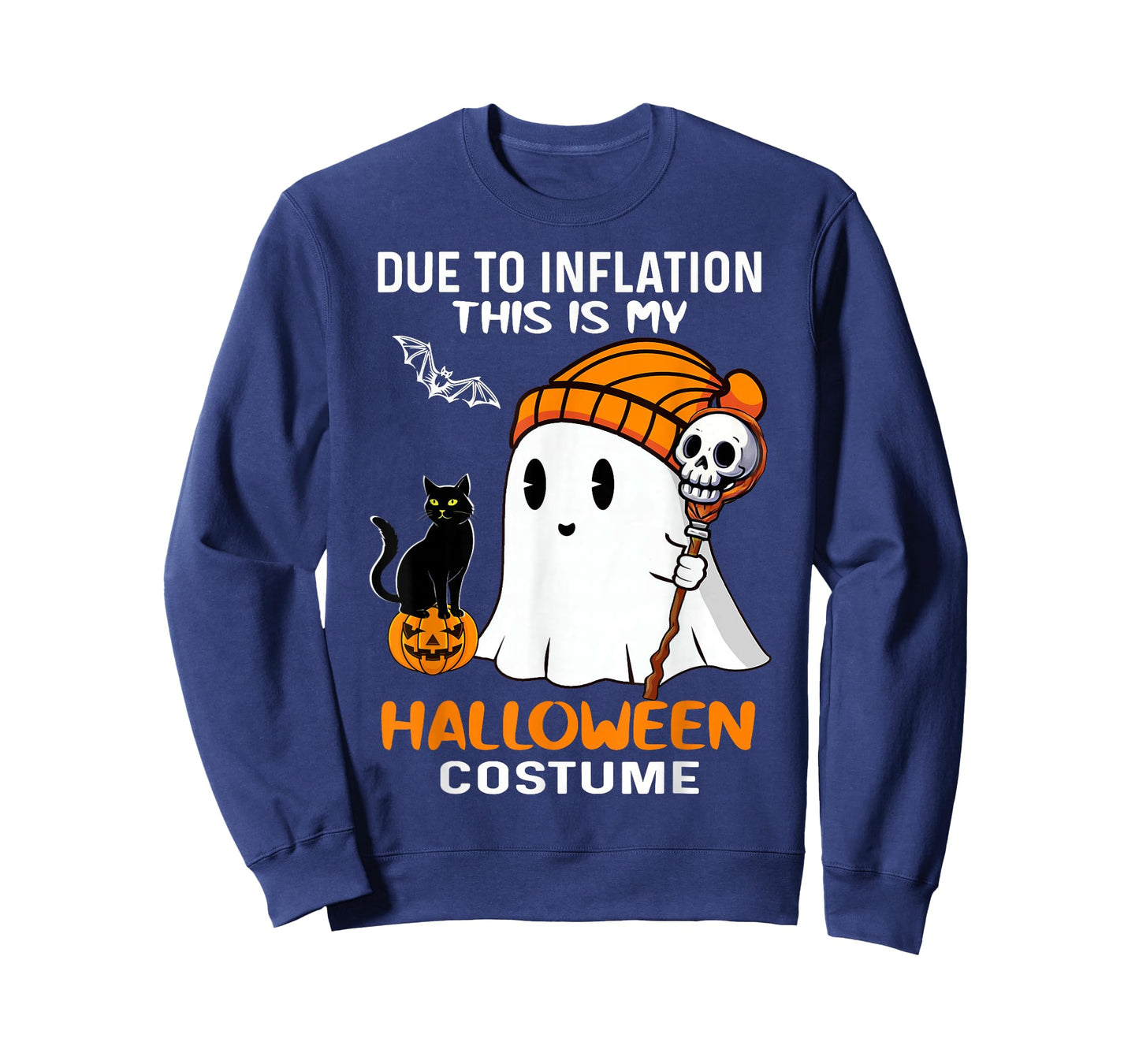 Due to Inflation My Halloween Costume Ghost cat Pumpkin Men T-Shirt