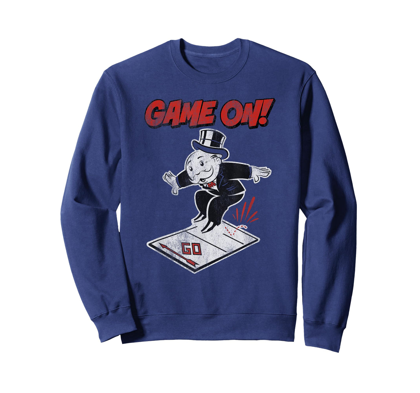 Monopoly Mr. Monopoly Game On! Classic Distressed Logo T-Shirt