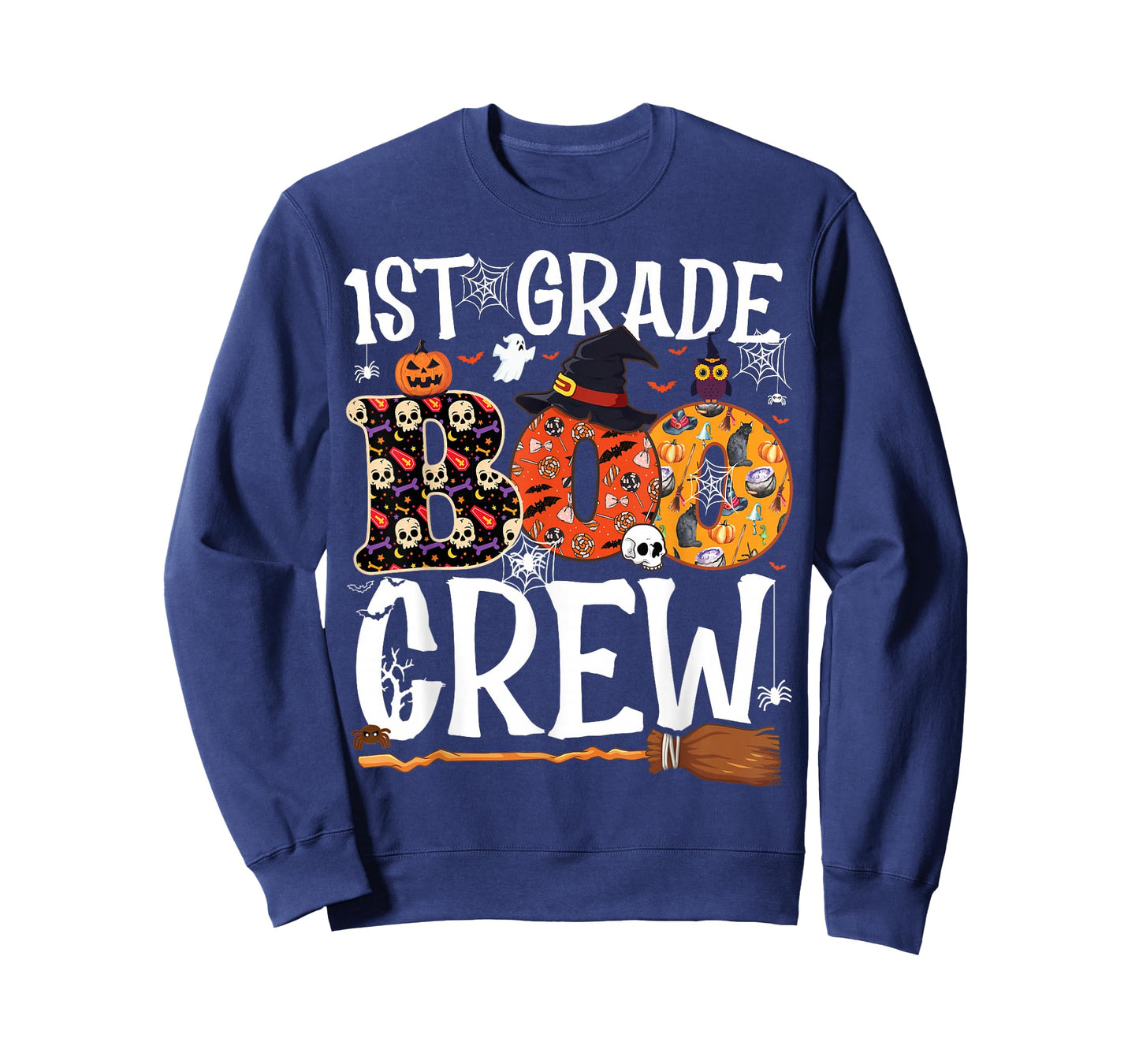 1st Grade Boo Crew Cute Ghost Halloween Teacher Kids T-Shirt