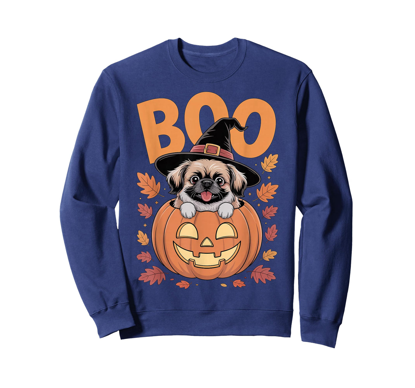 Peke Costume on Pumpkin Halloween Pekingese T-Shirt