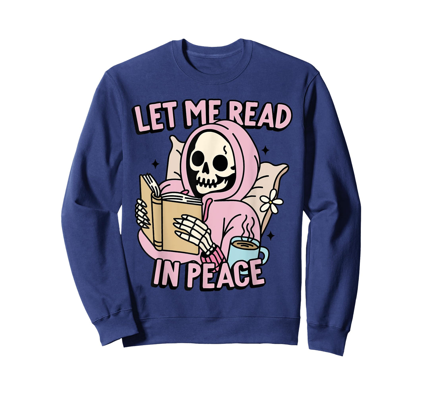 Let Me Read In Peace Funny Ghost Reading Book Halloween T-Shirt