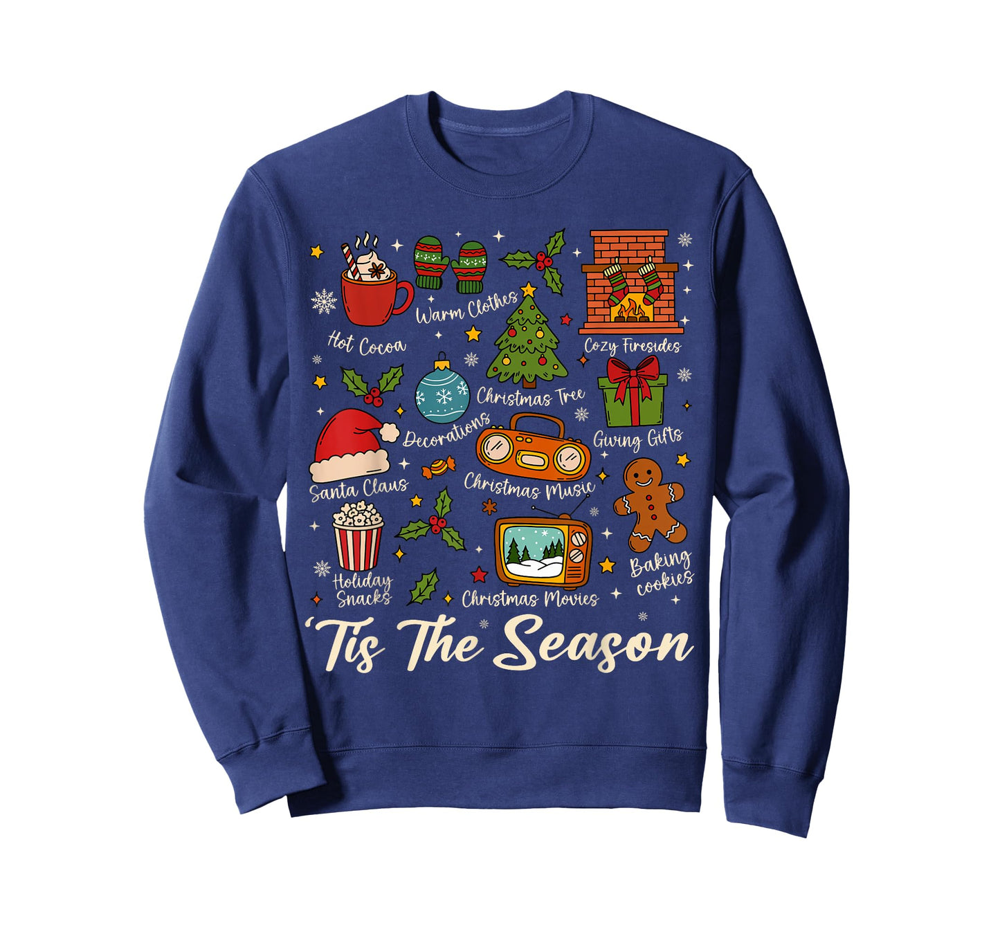 Retro Tis The Season Vintage Christmas Women Men Boys Youth T-Shirt
