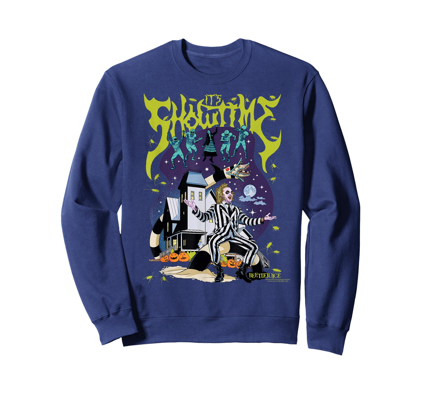 Beetlejuice It's Showtime Colorful Collage Retro Movie T-Shirt