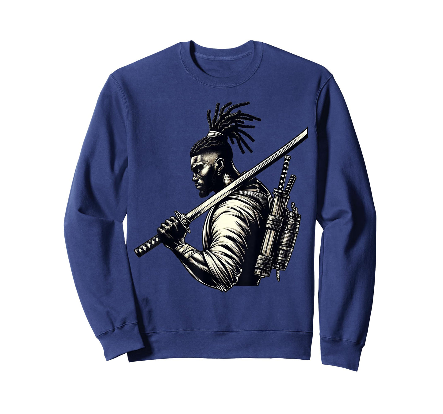 afro american samurai anime cartoon japanese bushido warrior T-Shirt