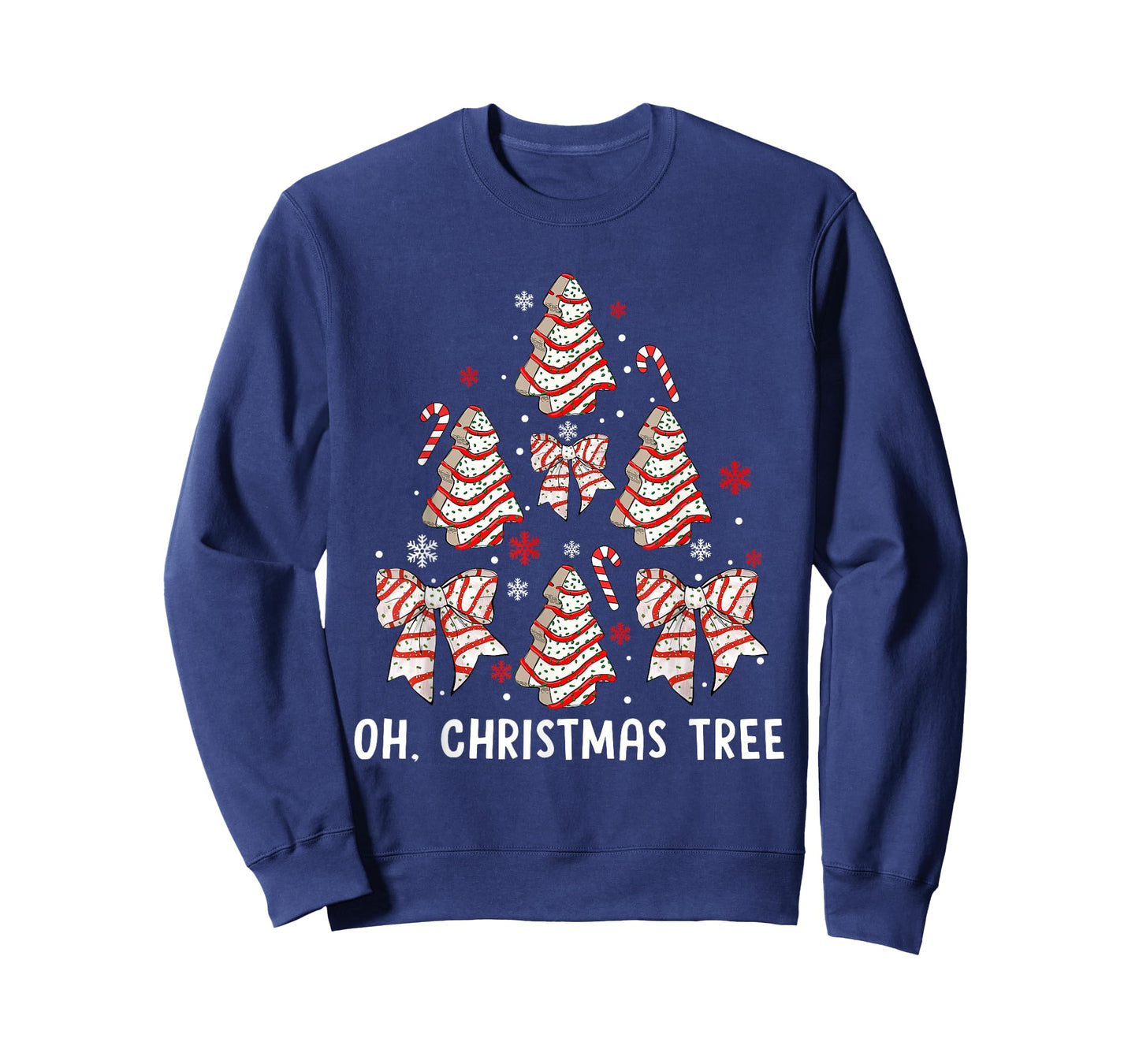 Oh Christmas Tree Cakes Debbie Becky Jen Cake Lovers Xmas T-Shirt