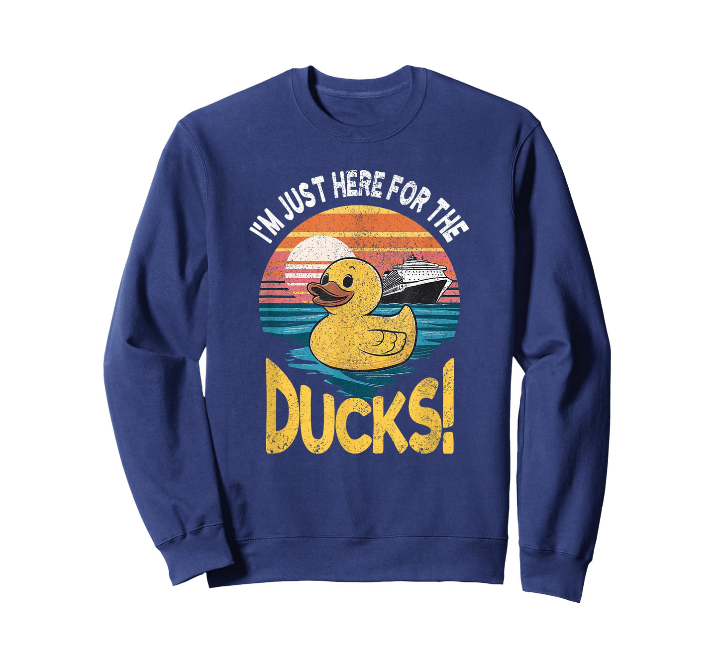 Just Here For The Duck Duck Cruise Funny Family Cruising T-Shirt