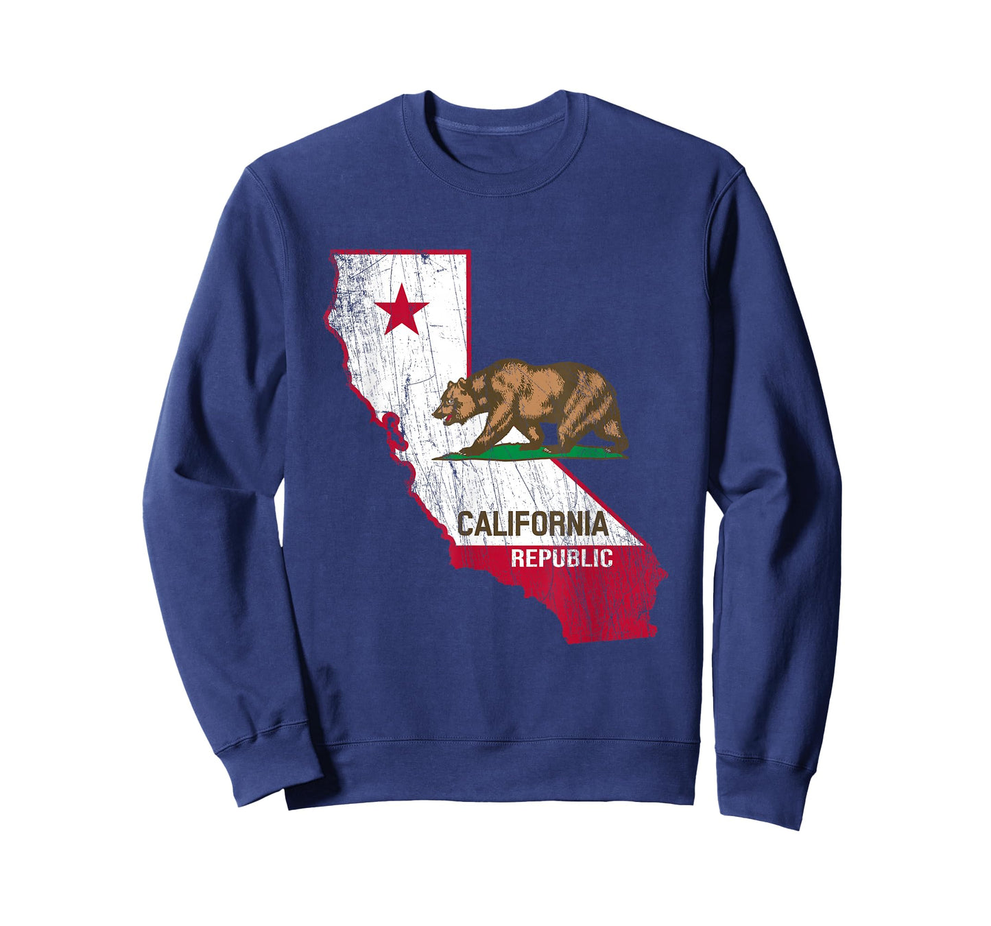 California Republic Flag - Distressed Design - Classic T-Shirt