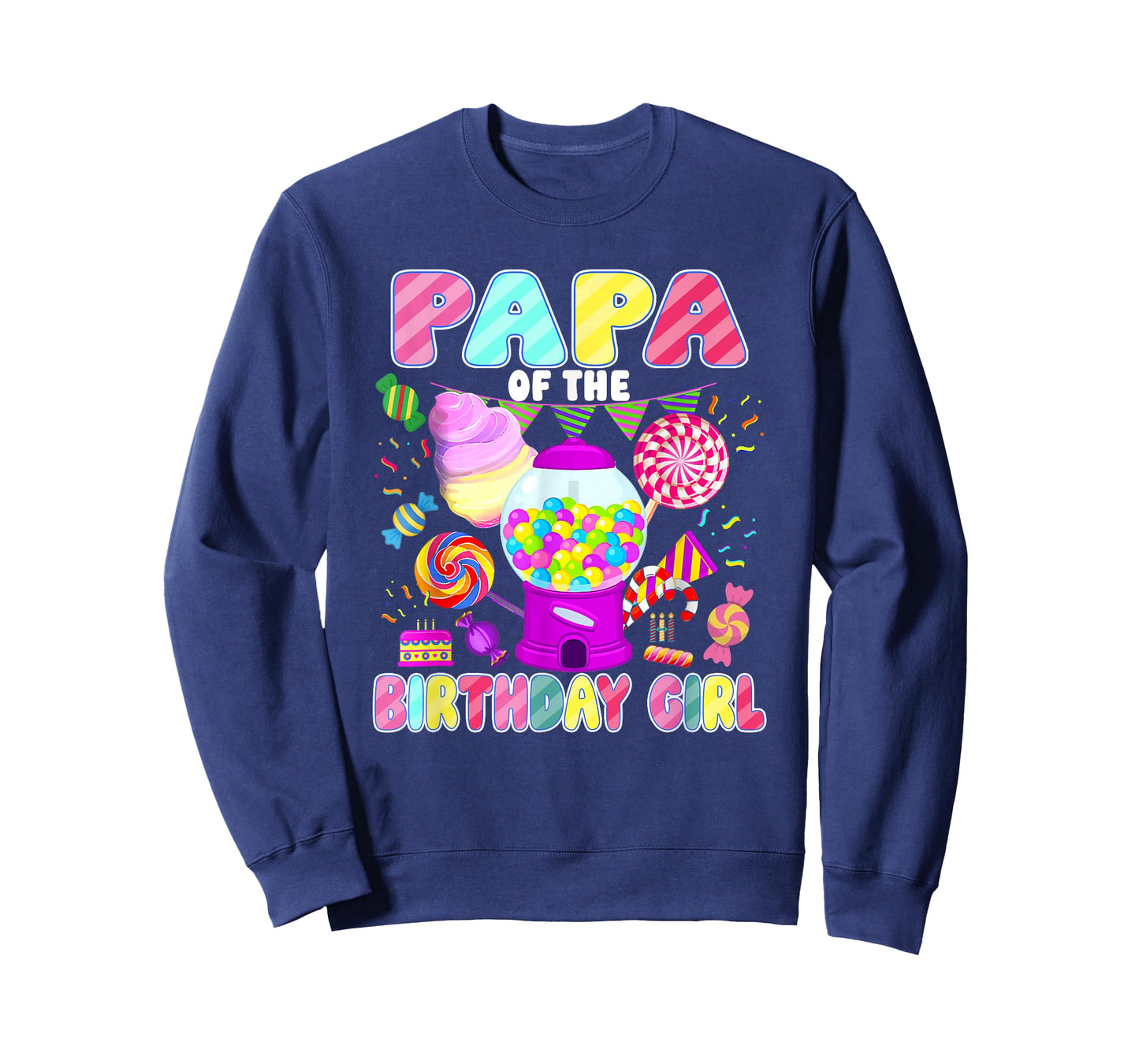 Papa of The Birthday Girl Candyland Matching Family T-Shirt