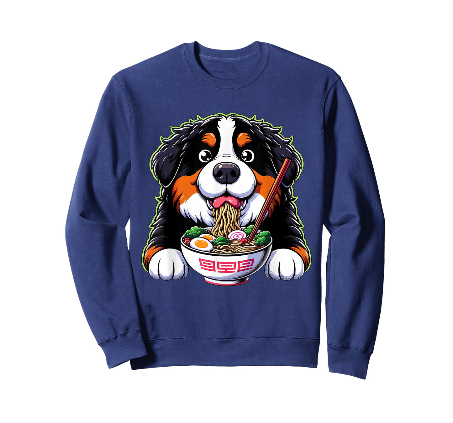 Kawaii Anime Bernese Mountain Dog Ramen T-Shirt