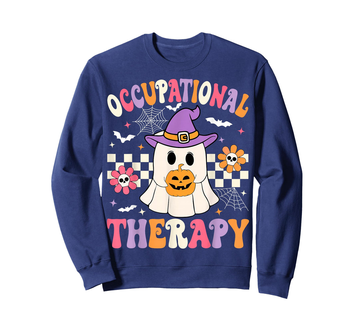 Occupational Therapy Halloween OT Retro Ghost OT Halloween T-Shirt