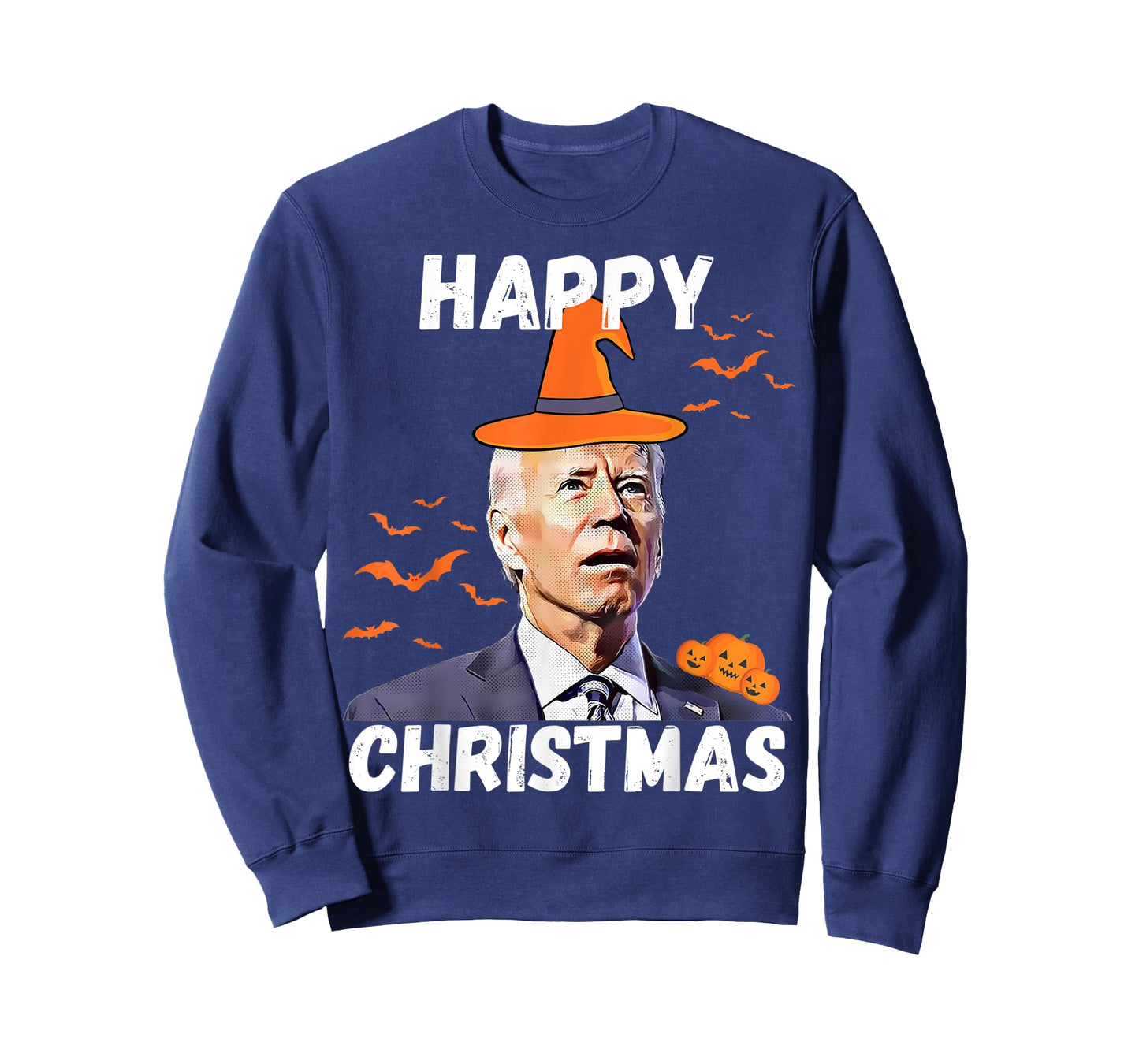 Happy Christmas Funny Joe Biden Confused Halloween Costume T-Shirt