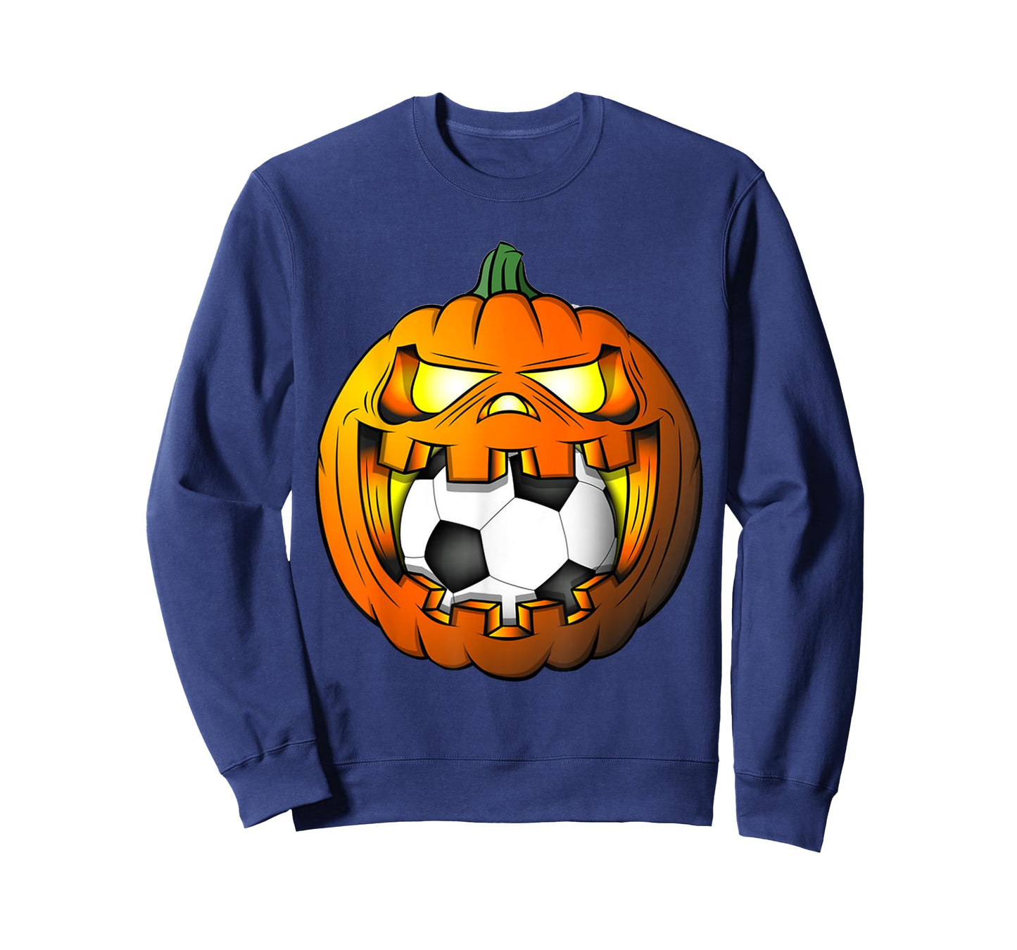 Soccer Player Halloween Pumpkin Skeleton Tees Kids Boys Mens T-Shirt